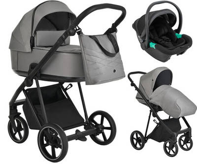Детская коляска Roan Sol 3 в 1 с автокреслом Pituso Santiso Pro RSL/1011 Cloud Grey