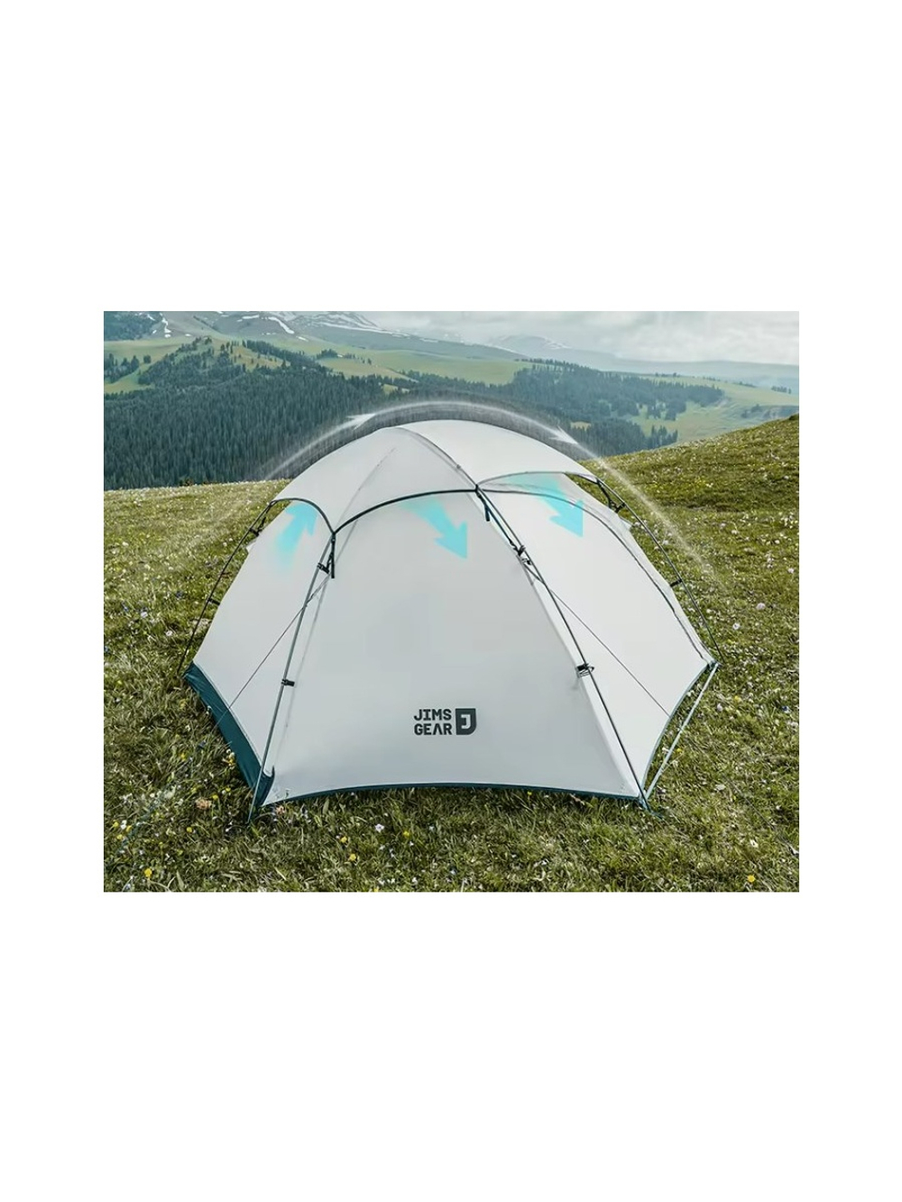 Палатка Naturehike Jims Gear Si 2-местная, алюминиевый каркас, сверхлегкая, белая