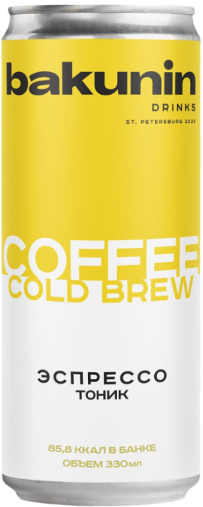 Кофейный напиток Бакунин Ботаникалс Эспрессо Тоник / Bakunin Botanicals Espresso Tonik 0.33 - банка