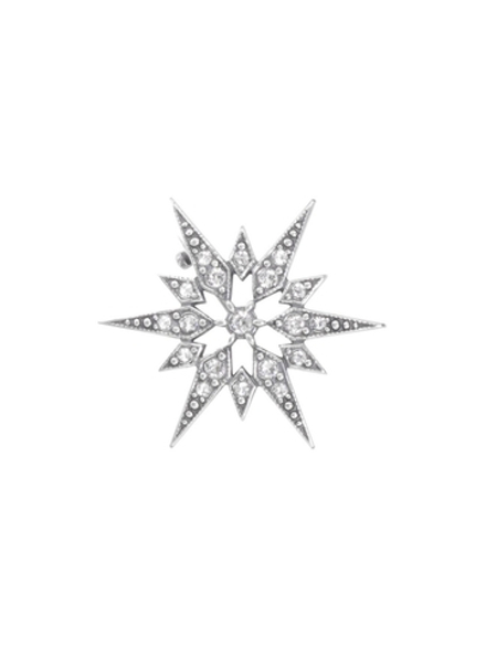 "Элур" брошь в серебряном покрытии из коллекции "INVERNO" от Jenavi с замком цанга