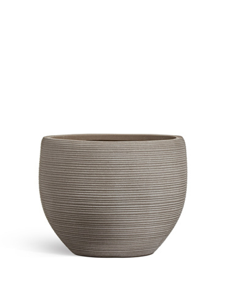 Кашпо TREEZ ERGO - серия TreeLine - Сферическая чаша - Капучино