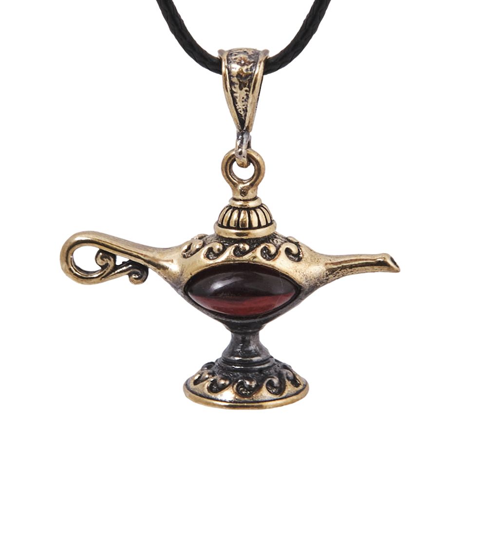 AM-4078 Подвеска «Лампа Аладдина» (латунь, янтарь)