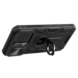 Противоударный чехол с кольцом и защитой камеры Nillkin CamShield Armor Case для iPhone 15 Pro Max