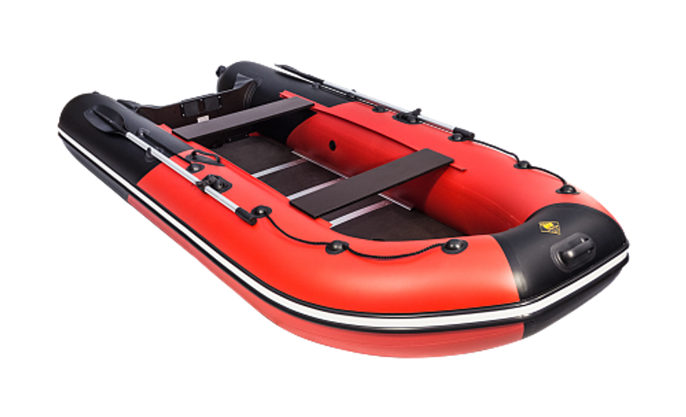 Лодка ПВХ Ривьера Компакт 3600 СК "Комби" красный/черный