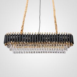 Подвесная люстра Empire Black Rectangular Chandelier Crystal