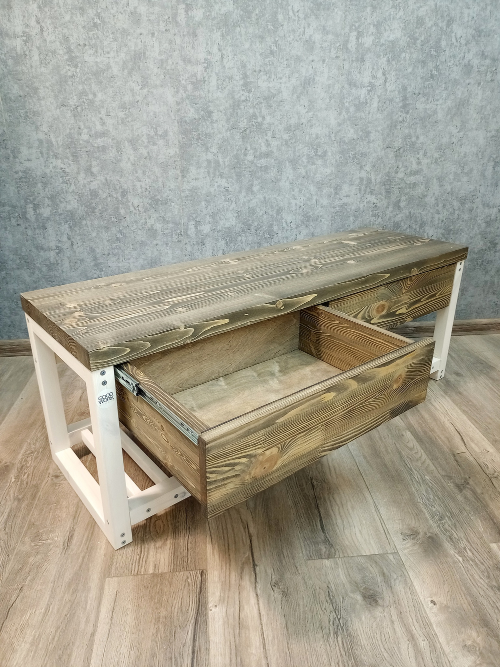 Скамья Лофт с ящиками