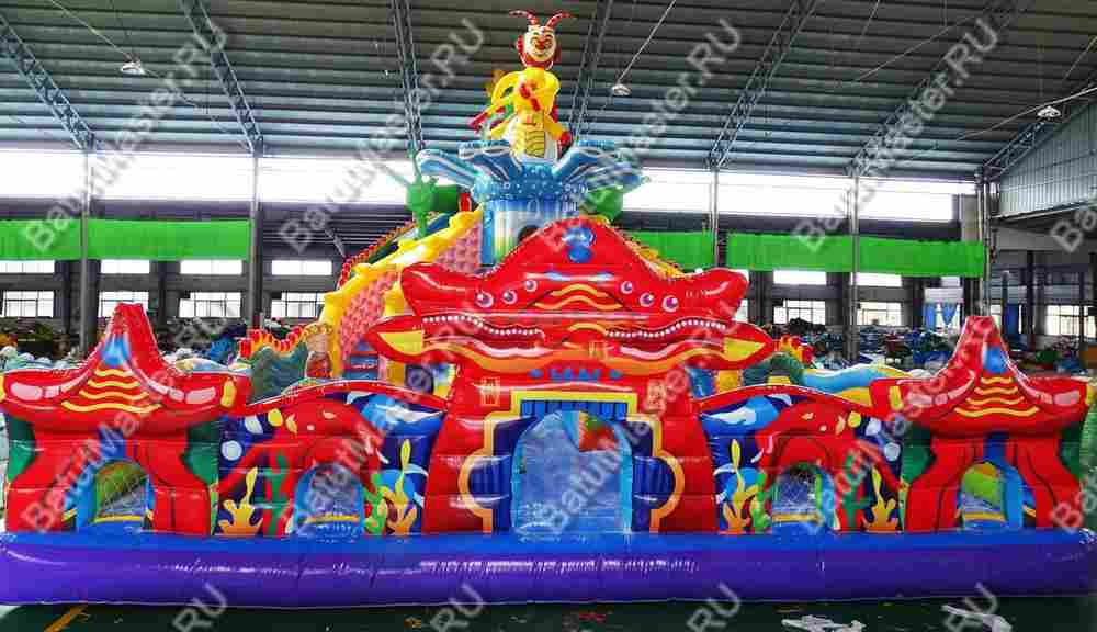 Коммерческий надувной батут "Хижина дракона", 20*10*7 м