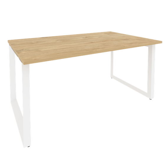 Onix Стол переговорный O.MO-PRG-1.4 Тиквуд Светлый/Металл Белый 1580*980*750
