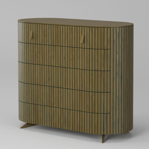 Комод 5 ящиков Эклипс (натуральный дуб с патиной), 126x107x54 см