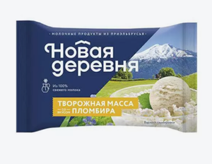 ТВОРОЖНАЯ МАССА СО ВКУСОМ ПЛОМБИРА 15.5% 180ГР НОВАЯ ДЕРЕВНЯ