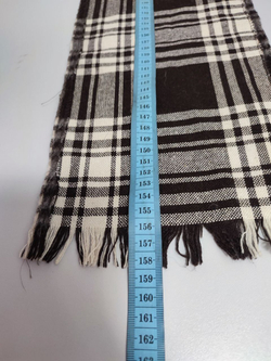 Шарф в клетку с шерстью