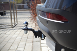 Фаркоп с нержавеющей накладкой на Kia Carnival 2020- без подрезки бампера(без электрики) арт.KCA-20-991124.00