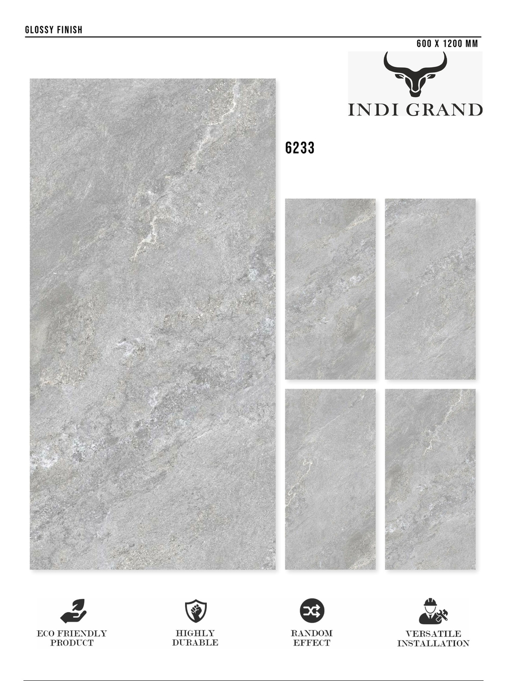 Керамогранит glossy №3 60х120, 6233