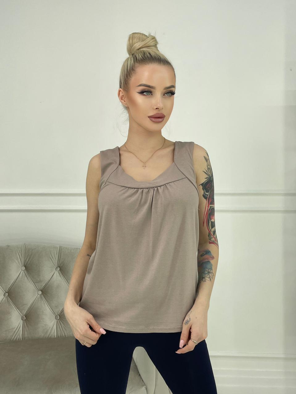 Майка однотонная вискоза МВ515