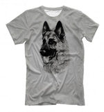 Футболка "Немецкая овчарка ЧБ"