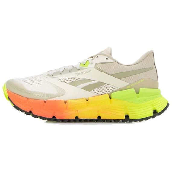 reebok FLOATZIG 1 Беговые кроссовки Низкие Бежевый/зеленый/Желтый/Апельсиновый Мужские
