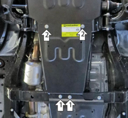 Защита алюминиевая 4 мм КПП для JAC T8 Motodor.348303