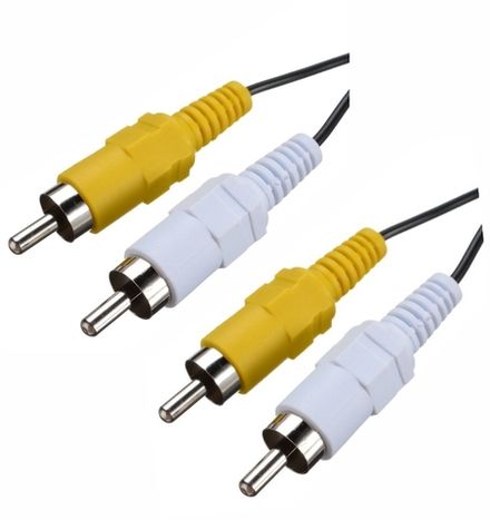 Шнур 2xRCA "шт" - 2xRCA "шт" OD2.6x5.2мм 5.0м