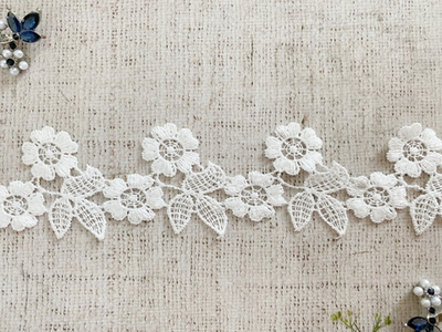 Кружево плетеное, ш. 5,3 см. (молочный)