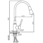 Смеситель для кухни, Frap, гибк излив, с картриджем, бел, F4044-8