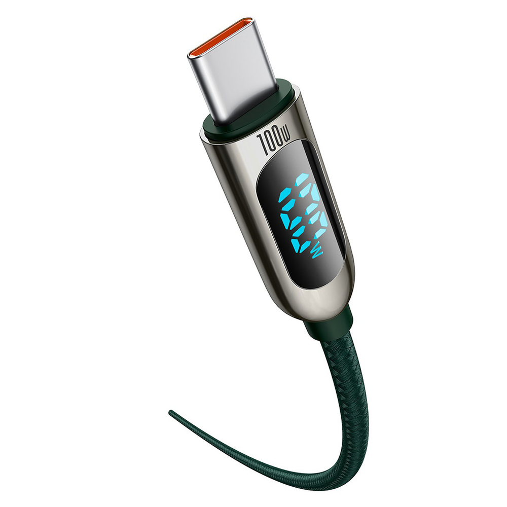 Type-C Кабель Baseus Display Fast Charging Data Cable Type-C to Type-C 100W - Green