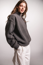 Олимпийка Zoe из плюшевой ткани, графит