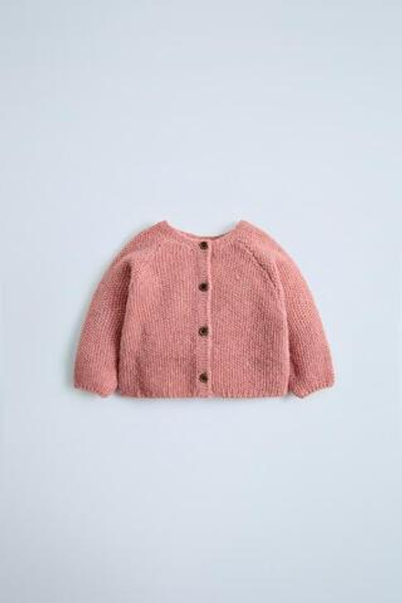 ZARA КАРДИГАН ИЗ ТРИКОТАЖА «2 В 1», ЛОСОСЕВЫЙ