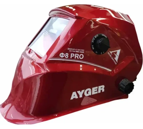 Маска сварочная "ХАМЕЛЕОН" Ф8 PRO 100-50 мм, DIN 4/9-13 AYGER Ф8