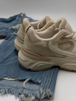 Кроссовки женcкие экокожа арт. 837-5 цвет "песочный"