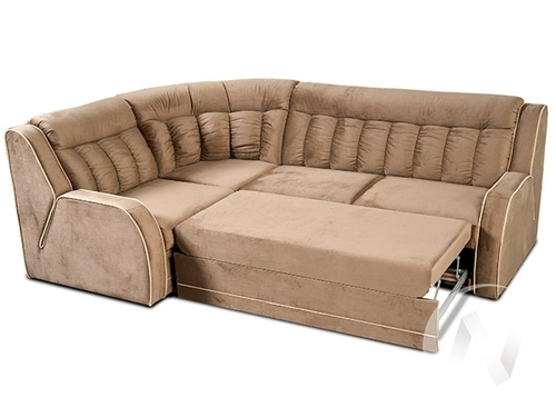 Диван угловой Блистер 2 (ДУ) GROUND 02 (какао) GROUND 01 (бежево-кремовый)