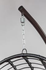 Кресло подвесное Garden Story Лондон (стойка+основание.черн.,корзн.черн.,подуш.бордовая, 3 уп. (Т))