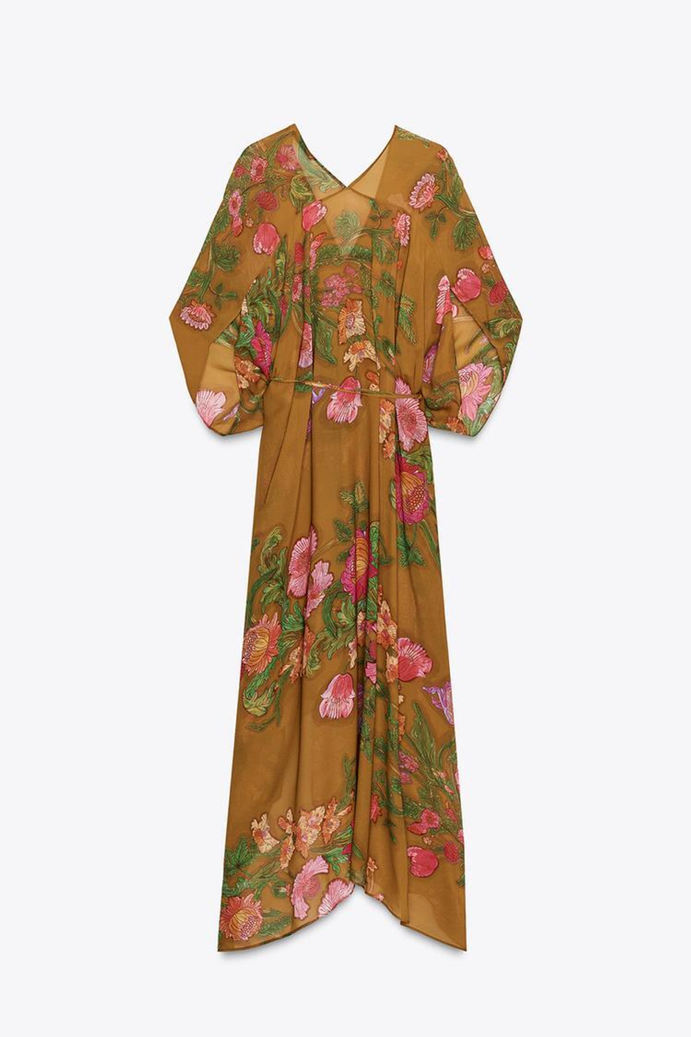 ZARA ПЛАТЬЕ OVERSIZE С ЦВЕТОЧНЫМ ПРИНТОМ — ZW COLLECTION, РАЗНОЦВЕТНЫЙ