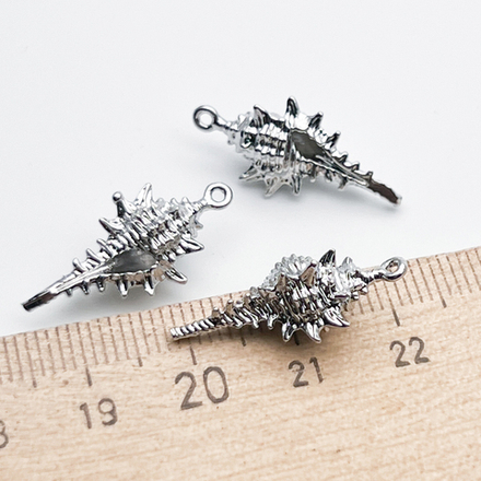 Подвеска Ракушка, цвет серебро, размер 22*9 мм, цена за 1 шт