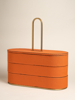 Шкатулка Трансформер овальная Оранжевая