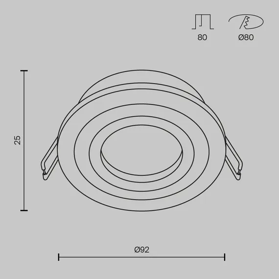 Встраиваемый светильник Technical DL023-2-01W