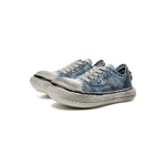 Old Order Hand Drawn Graffiti Denim Sneakers Height Increasing