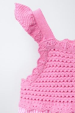 ZARA КОМБИНИРОВАННОЕ ТРИКОТАЖНОЕ ПЛАТЬЕ С СЕРДЕЧКАМИ, РОЗОВЫЙ