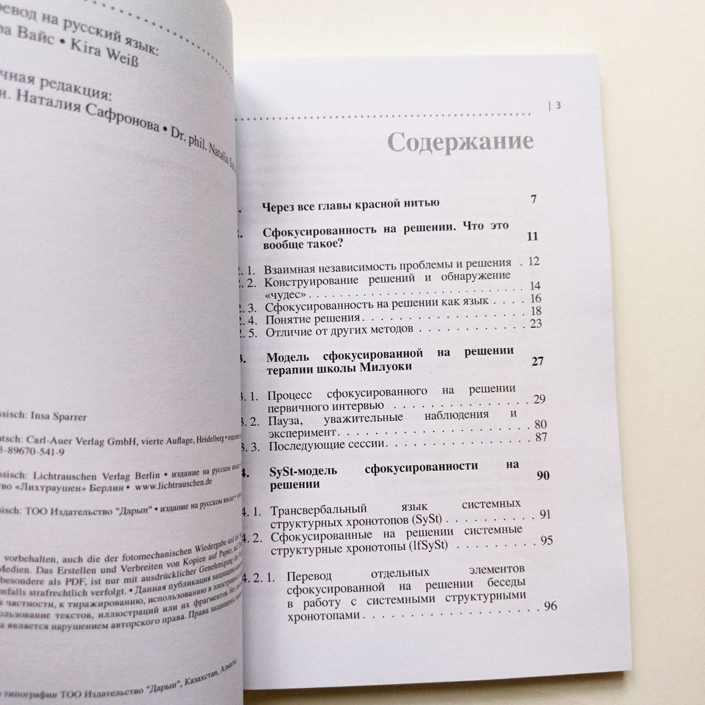 Книга"Введение в сфокусированность на решении и системные структурные хронотопы"