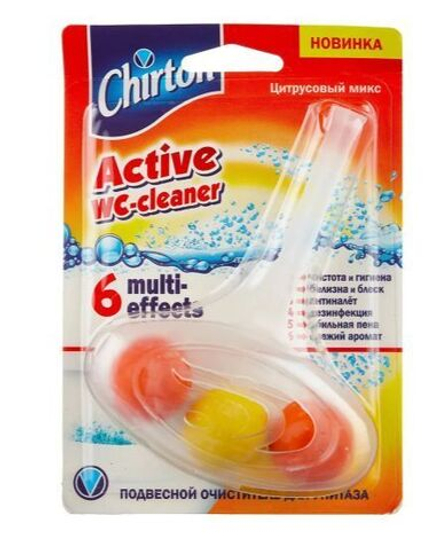 Chirton 45гр. Подвесной очиститель д/унитаза Цитрусовый Микс (шарики)