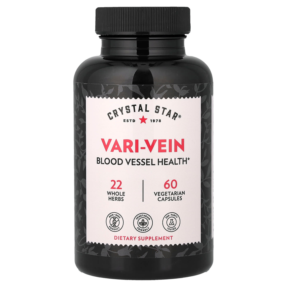 Crystal Star, Vari-Vein, 60 вегетарианских капсул