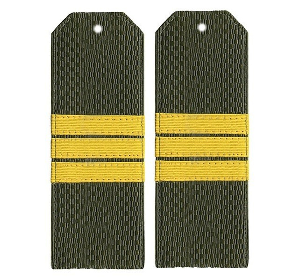 Погоны оливковые с нашитым желтым галуном Сержант