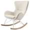 Кресло-качалка Valsa белое букле