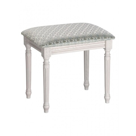 Банкетка "Римская" 350х490 дуб белый/серая патина/жаккард бирюзовый РМ49/РБС49БИР