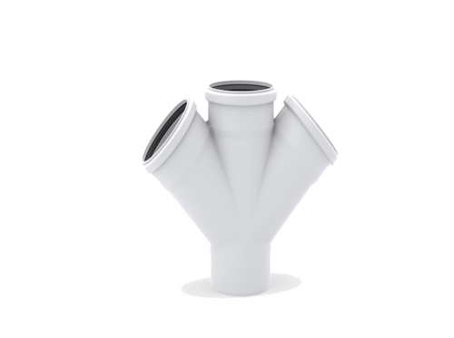 Крестовина REHAU RAUPIANO PLUS одноплоскостная 110/110/110/45гр