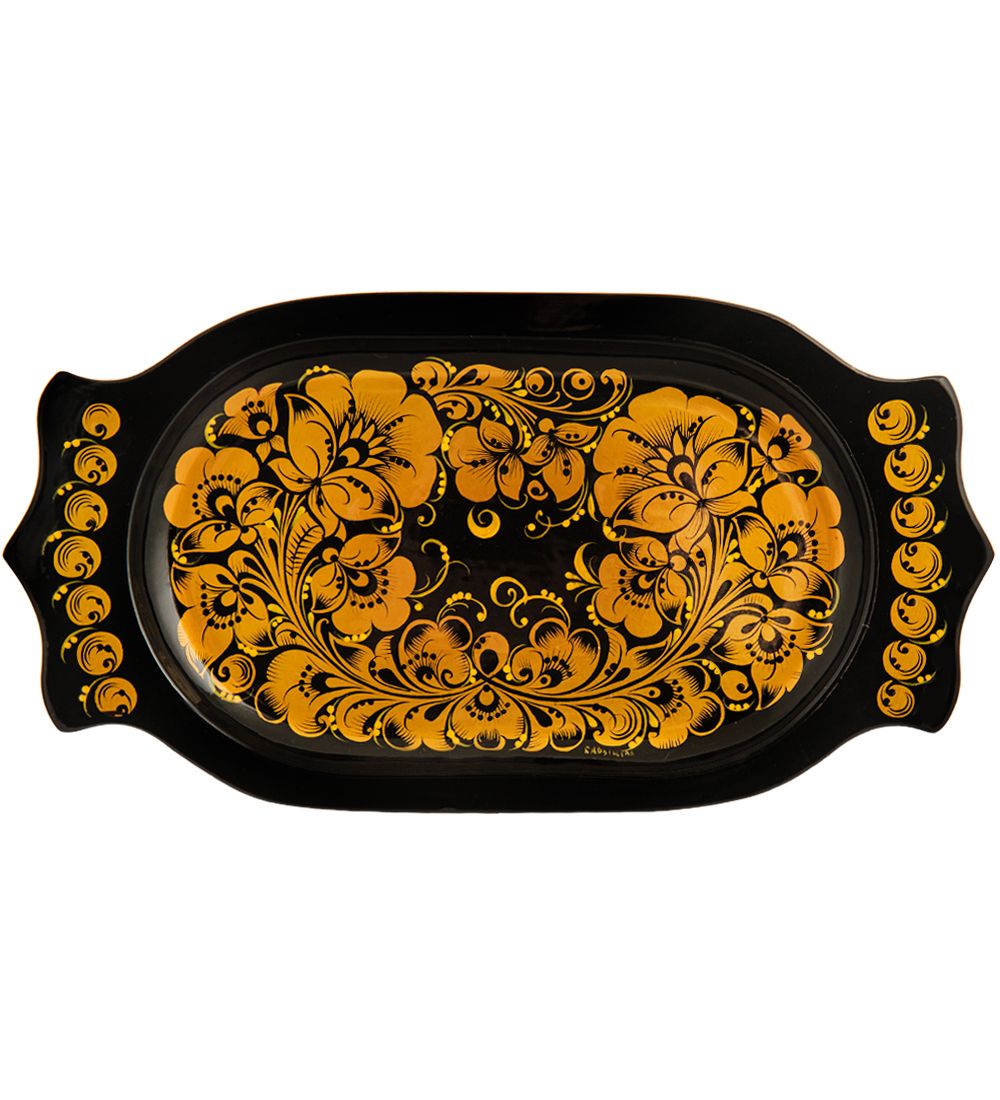 Народные промыслы ХЛ-054/2 Лоточек 260х140х25 (Хохлома)