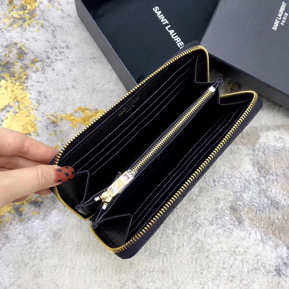 Saint Laurent Cassandre Zip Around Wallet