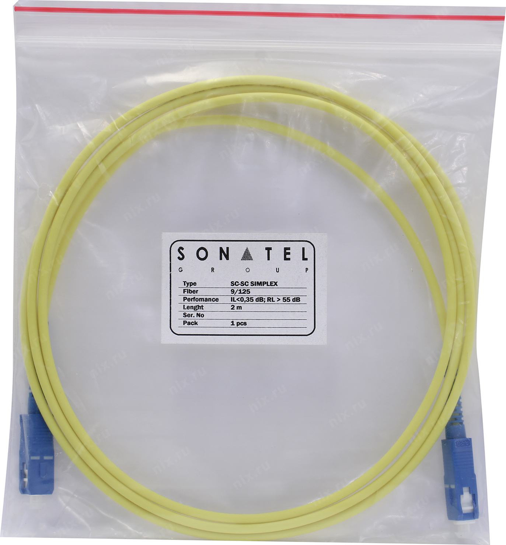 Кабель Patch cord ВО, SC-SC, Simplex, SM 9/125 2м