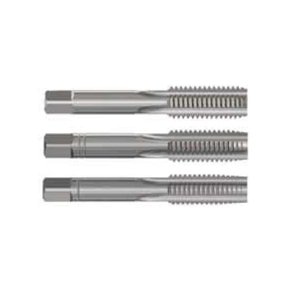 Метчик ручной M2x0,4 HSS-E 6H L36 DIN352 c прямой канавкой, набор 3 шт., TiN (VM-52HT020)