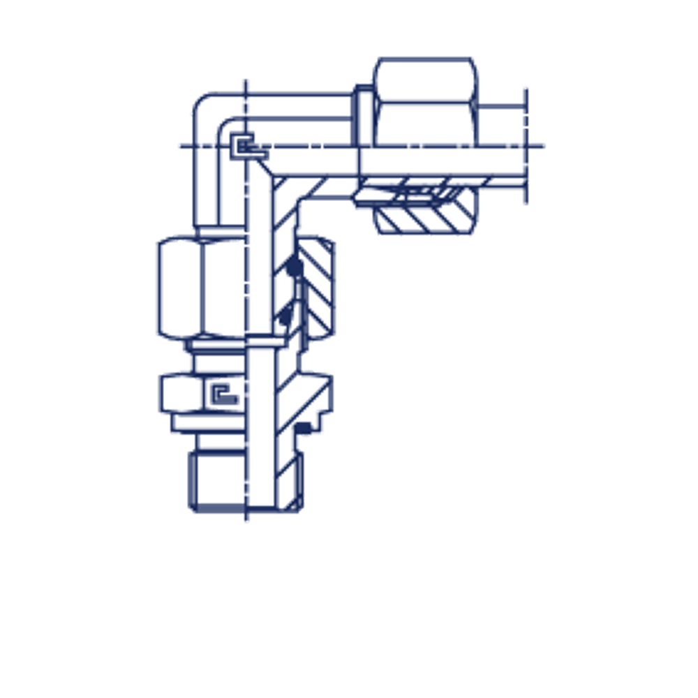 Штуцер FNE90 DL12 M16x1.5" (корпус)