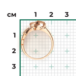 Кольцо «Пантера» из красного золота с фианитами